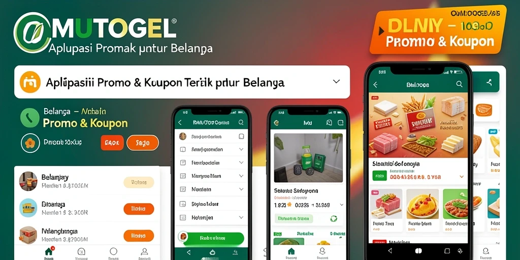 Screenshot antarmuka utama OMUTOGEL dengan berbagai kupon menarik.