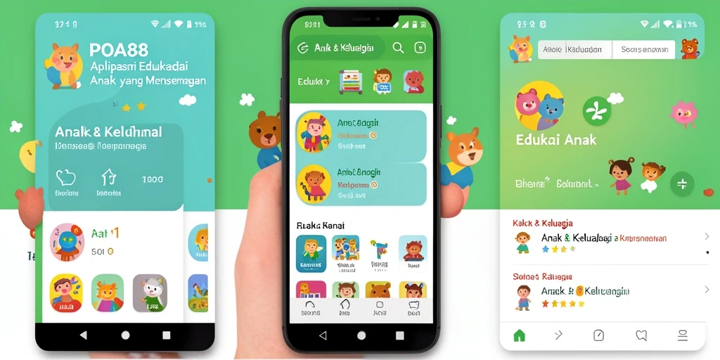 Antarmuka interaktif POA88 untuk belajar anak-anak dengan mudah.