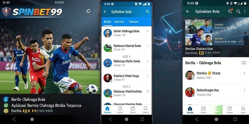 Tampilan antarmuka SPINBET99 dengan berita olahraga bola terkini