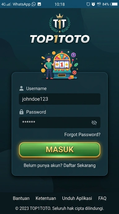 Masuk Akun top1toto: Panduan Lengkap untuk Android