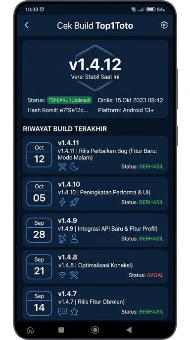 Riwayat Versi top1toto: Pembaruan Terkini Aplikasi